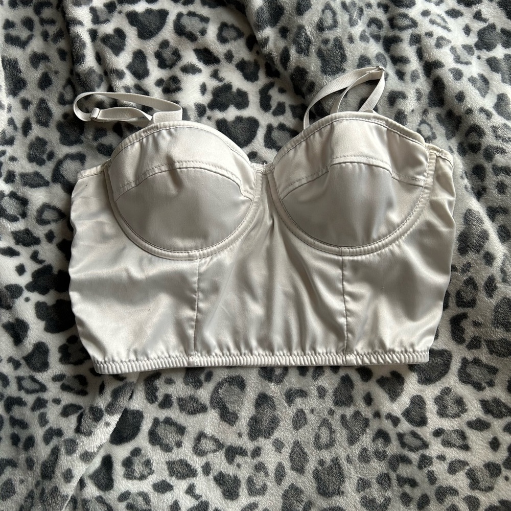 white corset crop